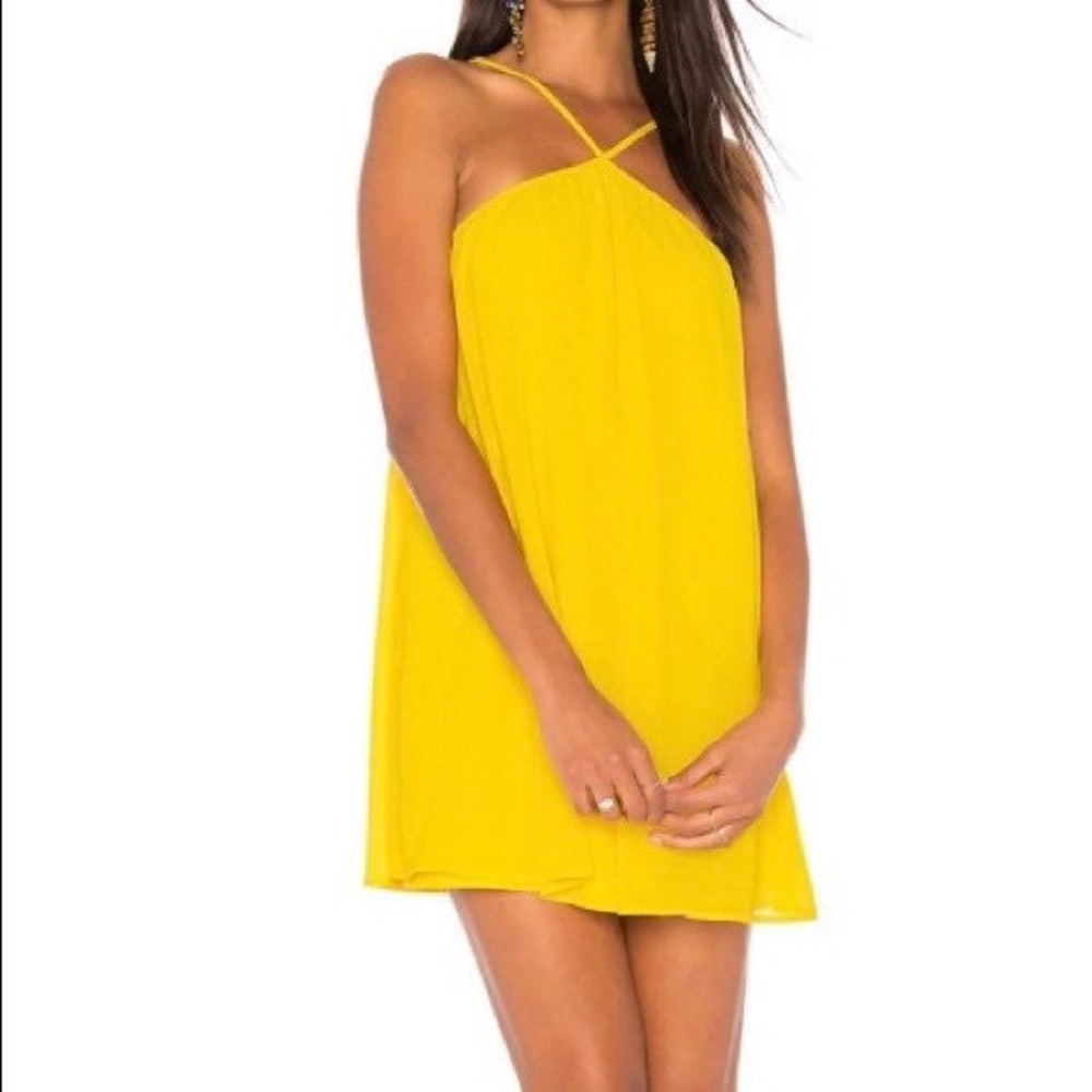 Show me your mumu high neck yellow dress